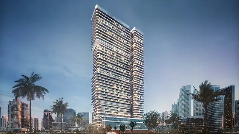 Binghatti Hillviews · Project render · illustrative